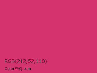 RGB 212,52,110 Color Image