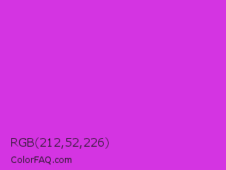 RGB 212,52,226 Color Image