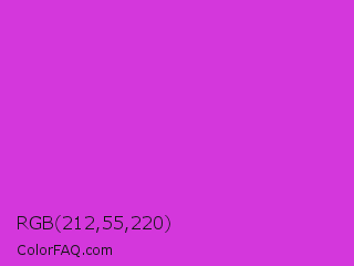 RGB 212,55,220 Color Image