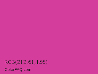 RGB 212,61,156 Color Image