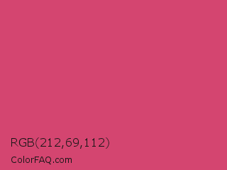 RGB 212,69,112 Color Image