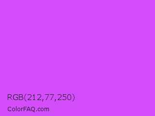 RGB 212,77,250 Color Image