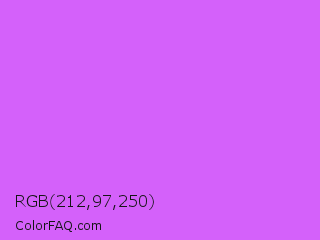 RGB 212,97,250 Color Image