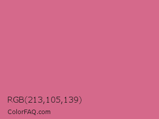 RGB 213,105,139 Color Image