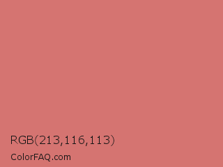 RGB 213,116,113 Color Image