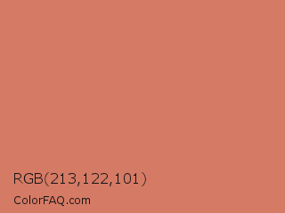 RGB 213,122,101 Color Image