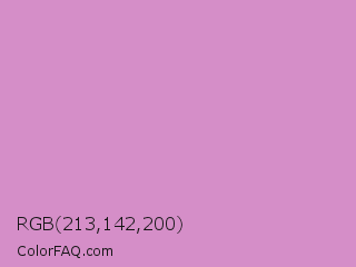 RGB 213,142,200 Color Image