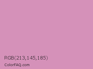 RGB 213,145,185 Color Image
