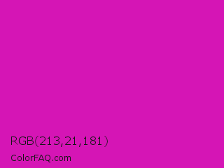 RGB 213,21,181 Color Image