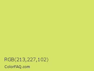 RGB 213,227,102 Color Image