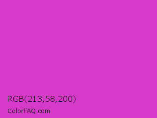 RGB 213,58,200 Color Image