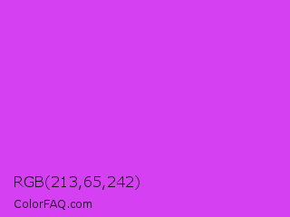 RGB 213,65,242 Color Image