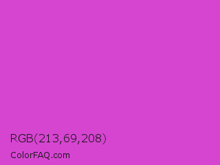 RGB 213,69,208 Color Image