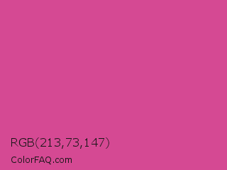 RGB 213,73,147 Color Image