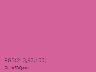 RGB 213,97,155 Color Image
