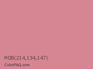 RGB 214,134,147 Color Image