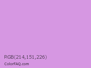 RGB 214,151,226 Color Image