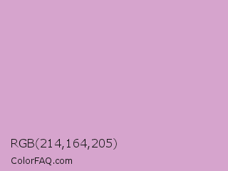 RGB 214,164,205 Color Image