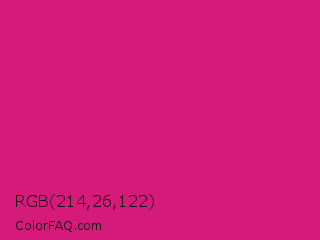 RGB 214,26,122 Color Image