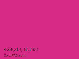 RGB 214,41,133 Color Image