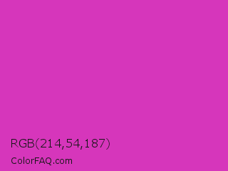 RGB 214,54,187 Color Image