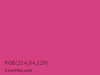 RGB 214,64,129 Color Image