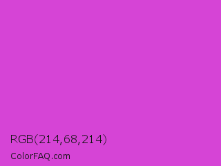 RGB 214,68,214 Color Image