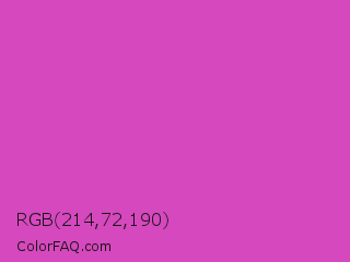 RGB 214,72,190 Color Image