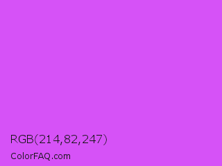 RGB 214,82,247 Color Image