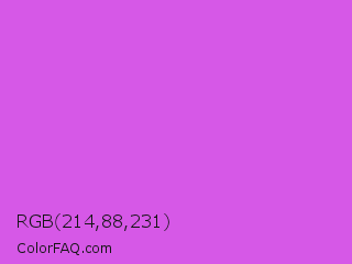 RGB 214,88,231 Color Image