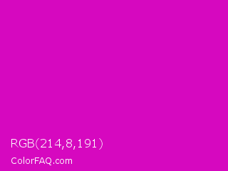 RGB 214,8,191 Color Image