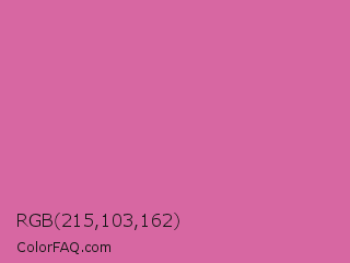 RGB 215,103,162 Color Image