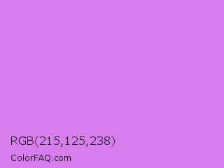 RGB 215,125,238 Color Image