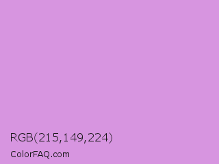 RGB 215,149,224 Color Image