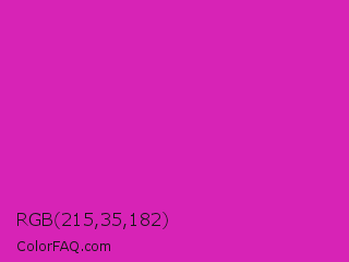 RGB 215,35,182 Color Image