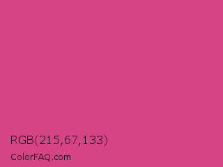 RGB 215,67,133 Color Image