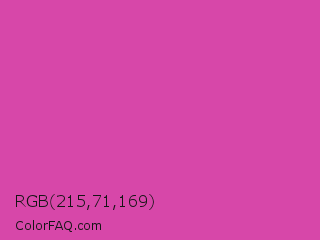 RGB 215,71,169 Color Image