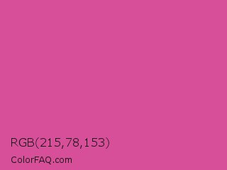 RGB 215,78,153 Color Image