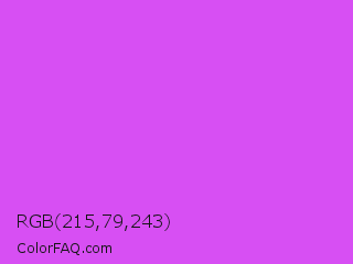 RGB 215,79,243 Color Image