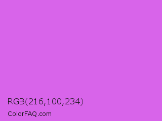 RGB 216,100,234 Color Image