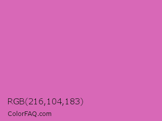 RGB 216,104,183 Color Image
