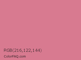 RGB 216,122,144 Color Image