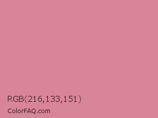 RGB 216,133,151 Color Image