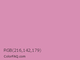 RGB 216,142,179 Color Image