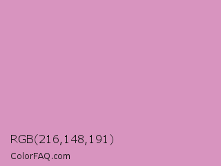 RGB 216,148,191 Color Image