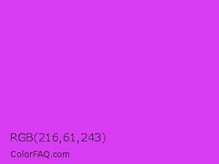 RGB 216,61,243 Color Image