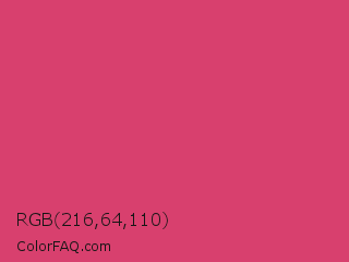 RGB 216,64,110 Color Image