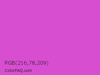 RGB 216,78,209 Color Image
