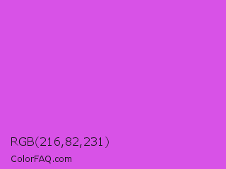 RGB 216,82,231 Color Image