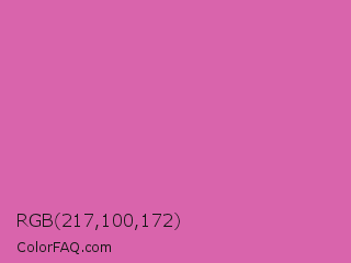 RGB 217,100,172 Color Image